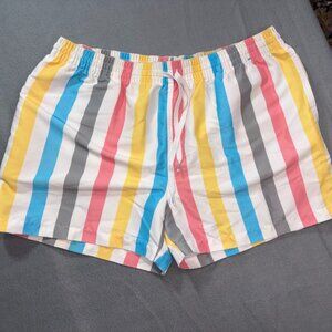 Chubbies The Parlor Stripes Lined Swim Shorts Pastel Summer Fun XL